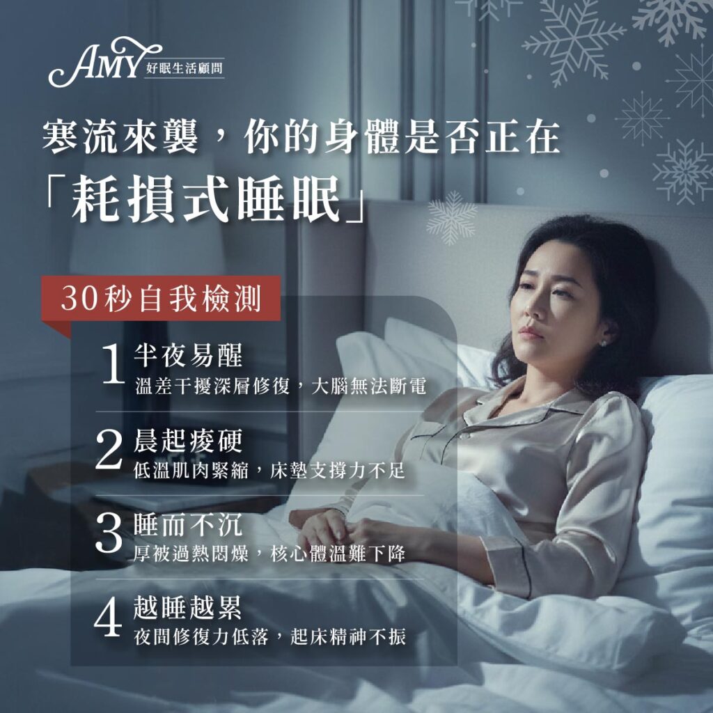 寒流來襲，你的身體是否正在耗損式睡眠